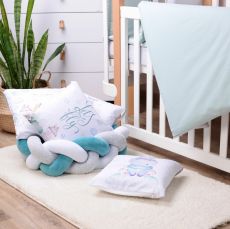 Дитячий постільний комплект Baby Veres Hippo (6 одиниць) сатин та велюр